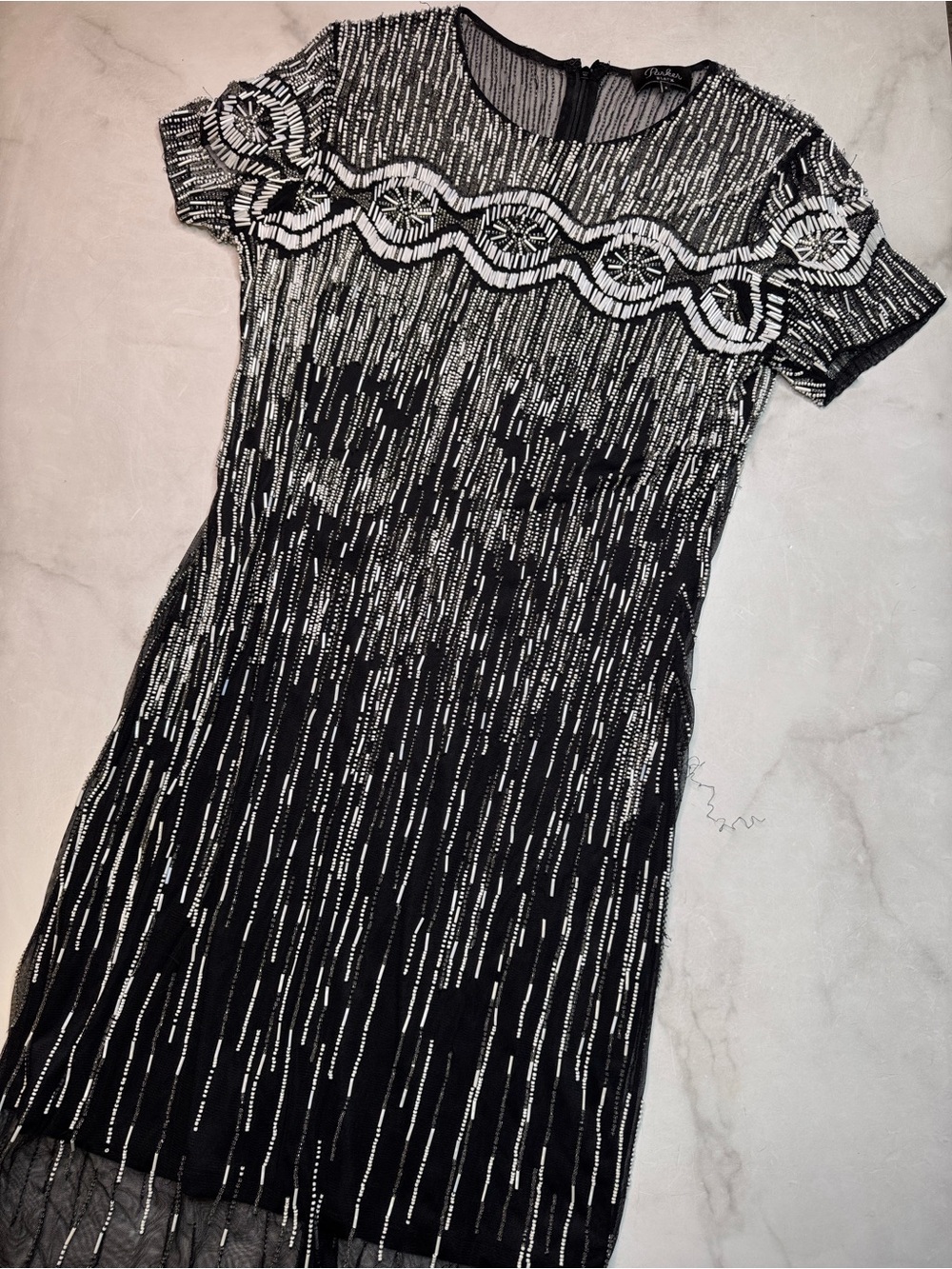 Parker Black Beaded Dress